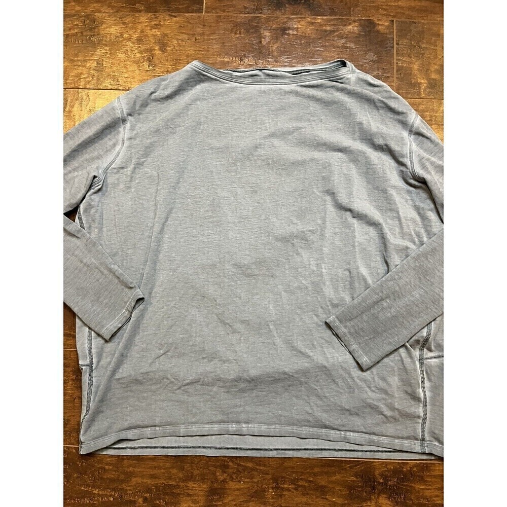 Lululemon Womens Gray Long Sleeve Wash Work Out Casual Shirt READ